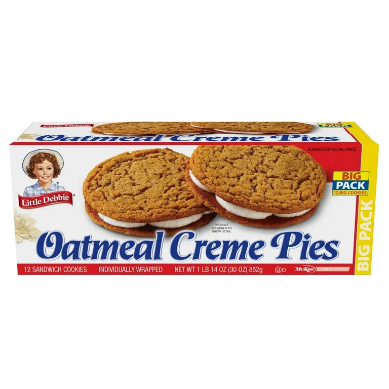 Little Debbie Big Pack Oatmeal Crème Pies, 30 oz (12 count) | Walmart (US)