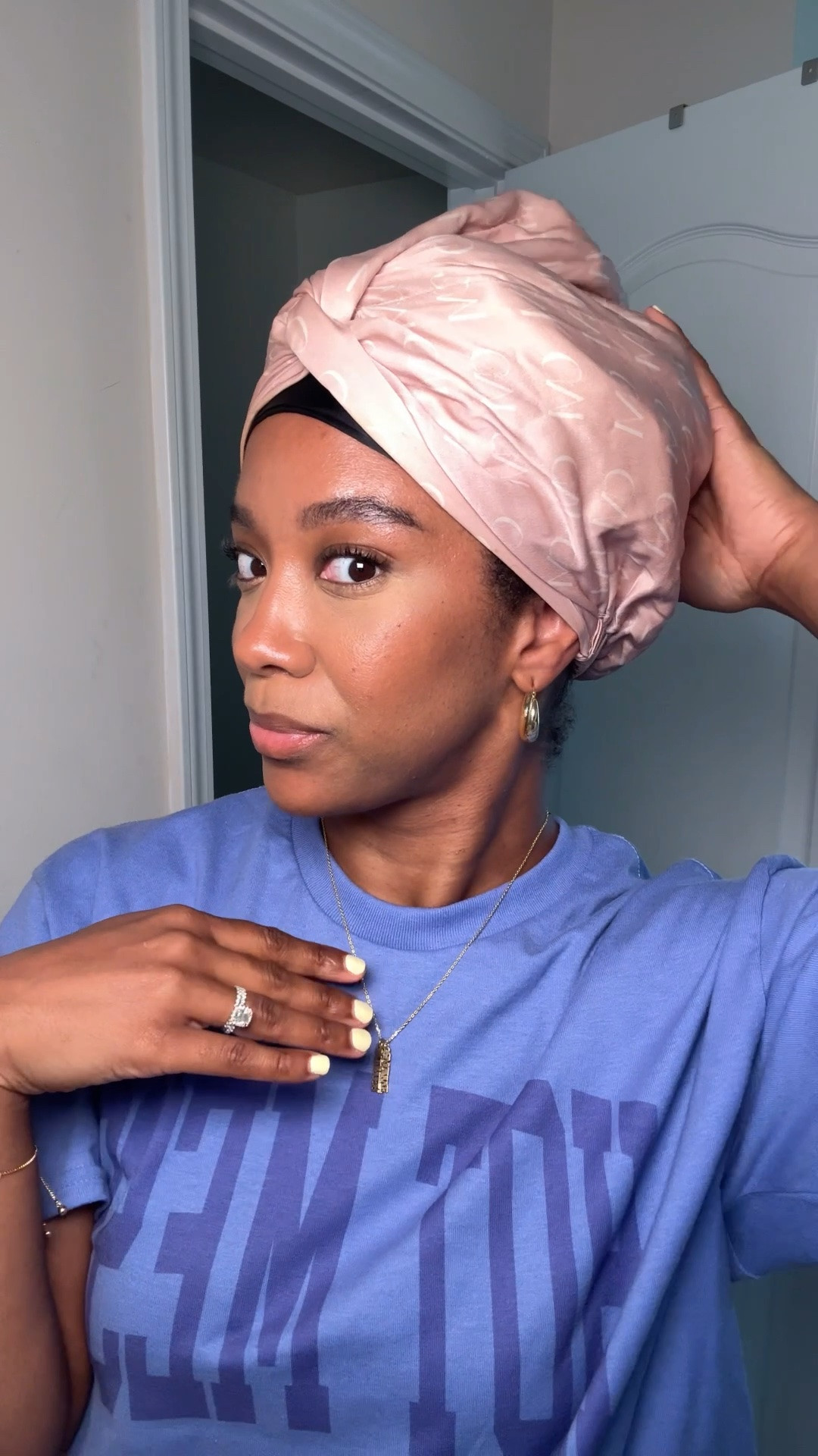 Nighttime hair essentials! ✨ how I protect my hair in both curls and a silk press while I sleep! 

The pink turban is perfect you have trouble with your rollers or rods sliding off!

#LTKgrwm #LTKootd #LTKBeauty