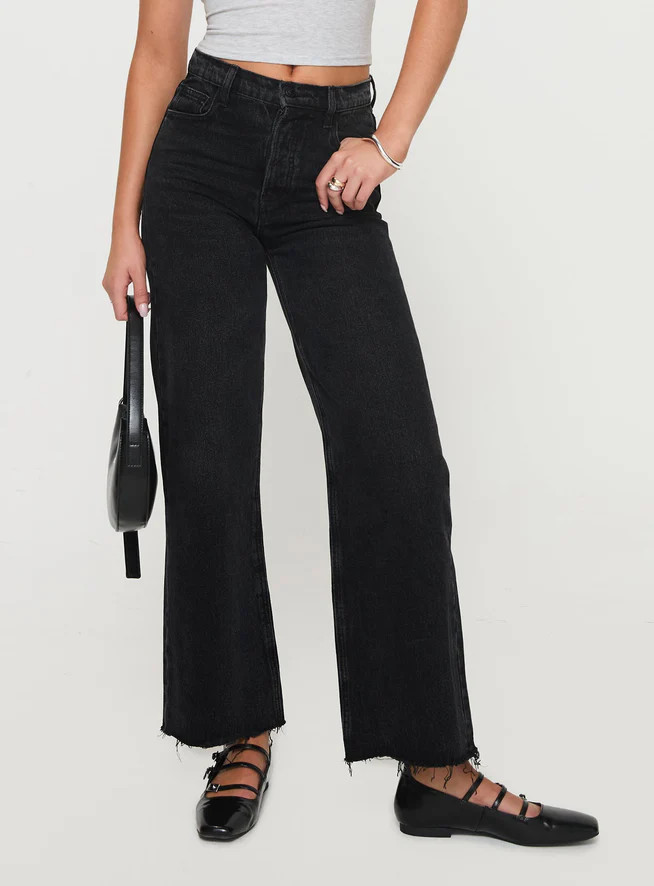 Fawcett Jeans Washed Black | Princess Polly US