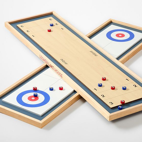 2-in-1 Shuffleboard and Curling Tabletop Game Set | Mark and Graham