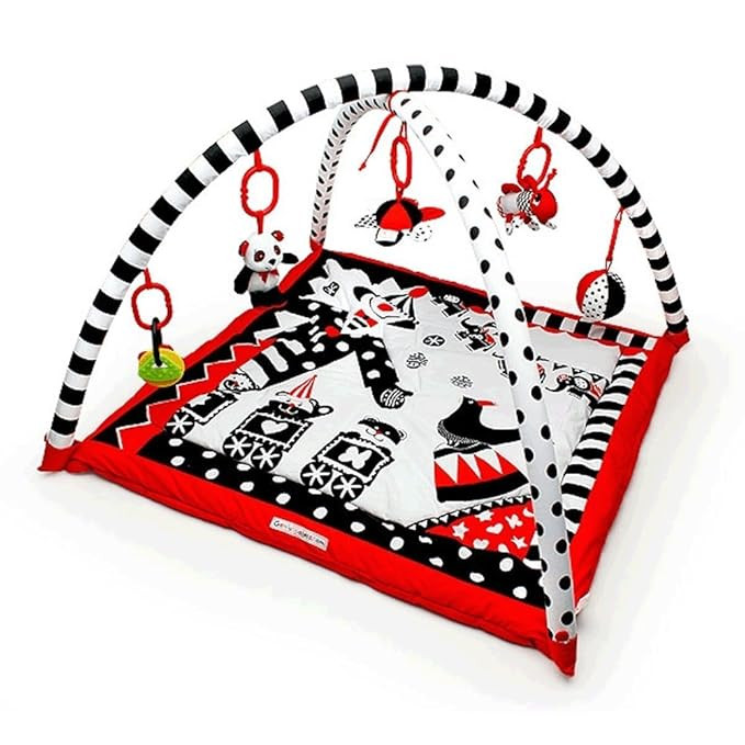 Black, White & Red Activity 3D Playmat & Gym | Amazon (US)