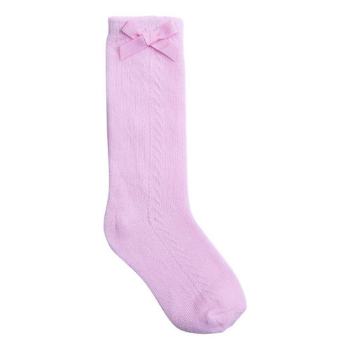 Pink Knee High Bow Socks | Cecil and Lou