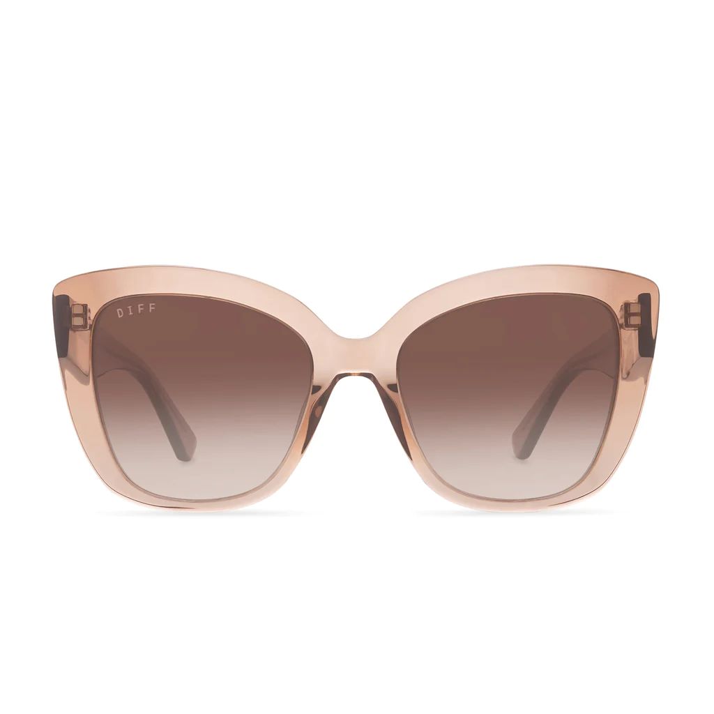 COLOR: cafe ole   brown gradient sunglasses | DIFF Eyewear