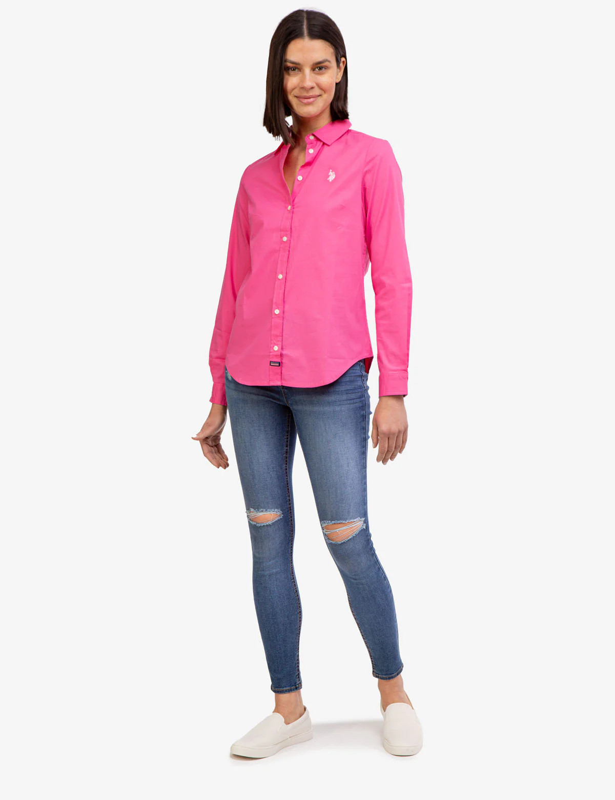 SOLID STRETCH POPLIN SHIRT | U.S. Polo Association