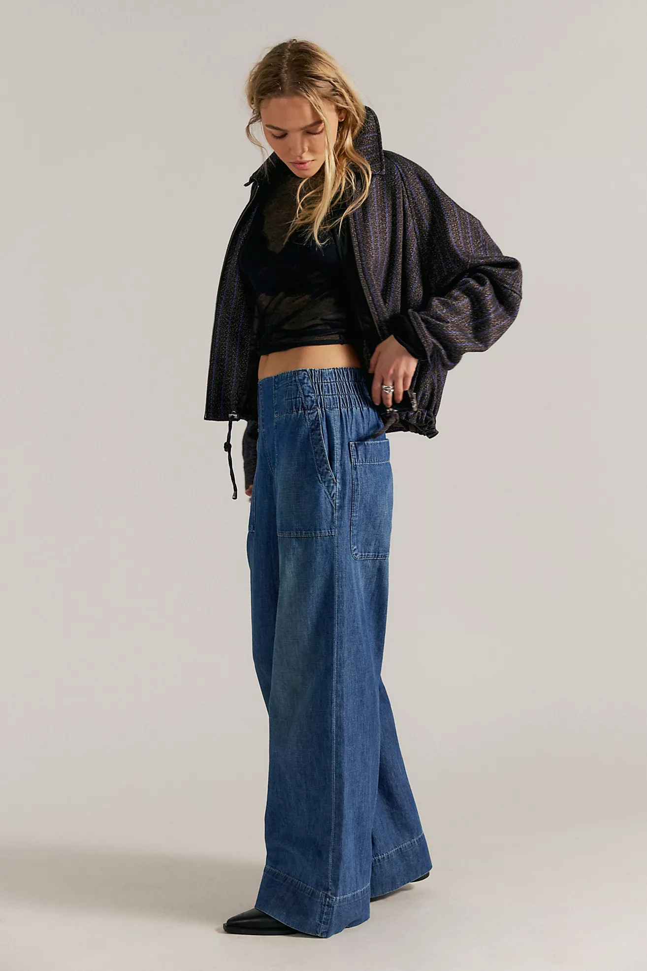 We The Free Breezy Denim Pull-On Jeans | Free People (Global - UK&FR Excluded)