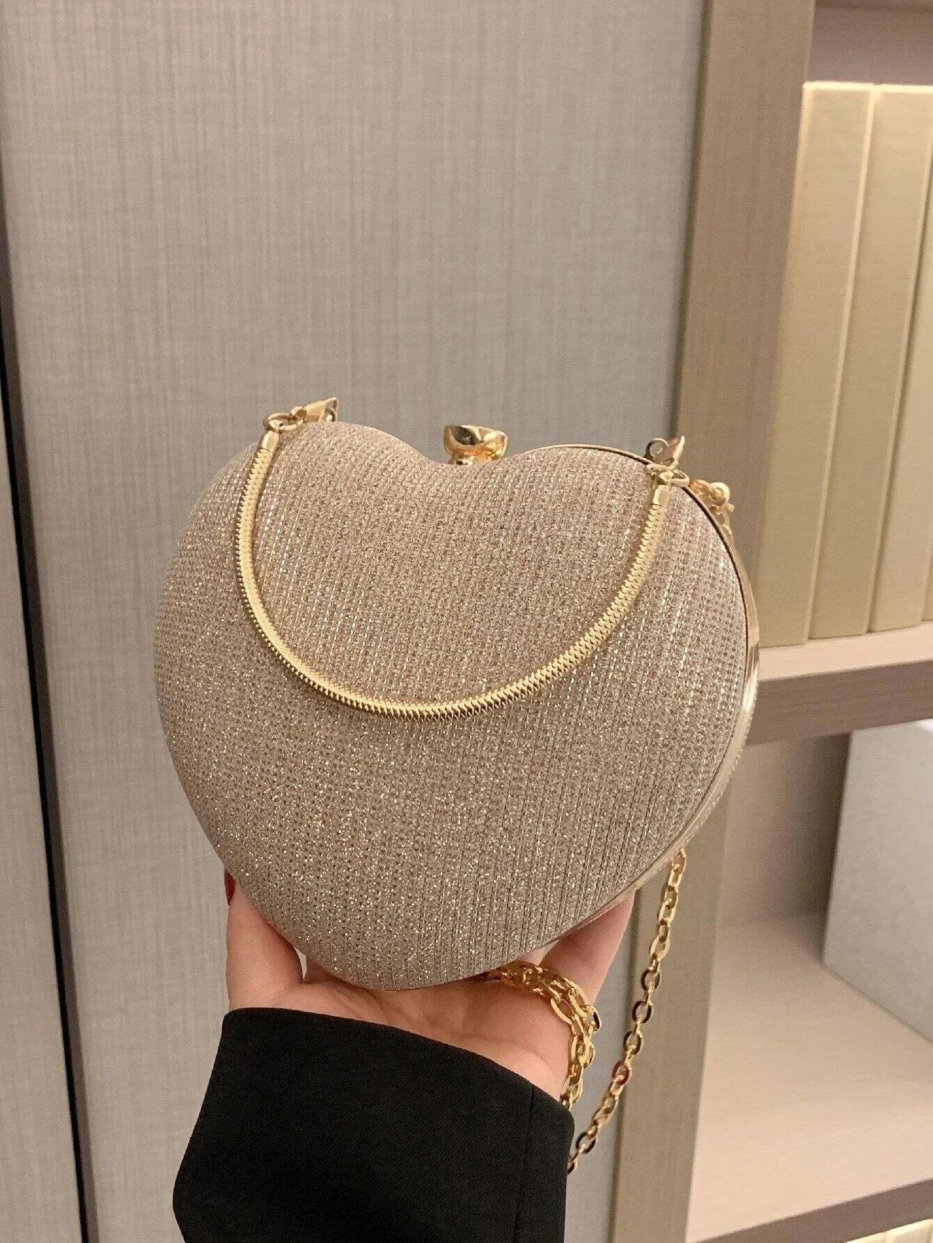 Luxury Handbag Clutch Purses Heart Shape Chain Women Ladies Evening Bag | SHEIN