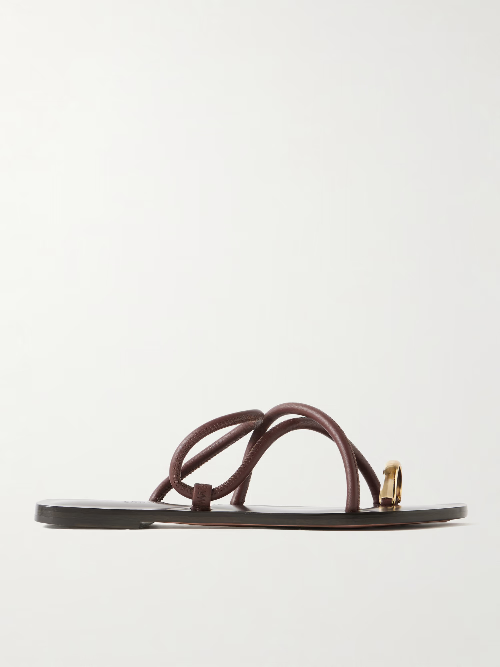 Laurie leather and gold-tone sandals | NET-A-PORTER APAC