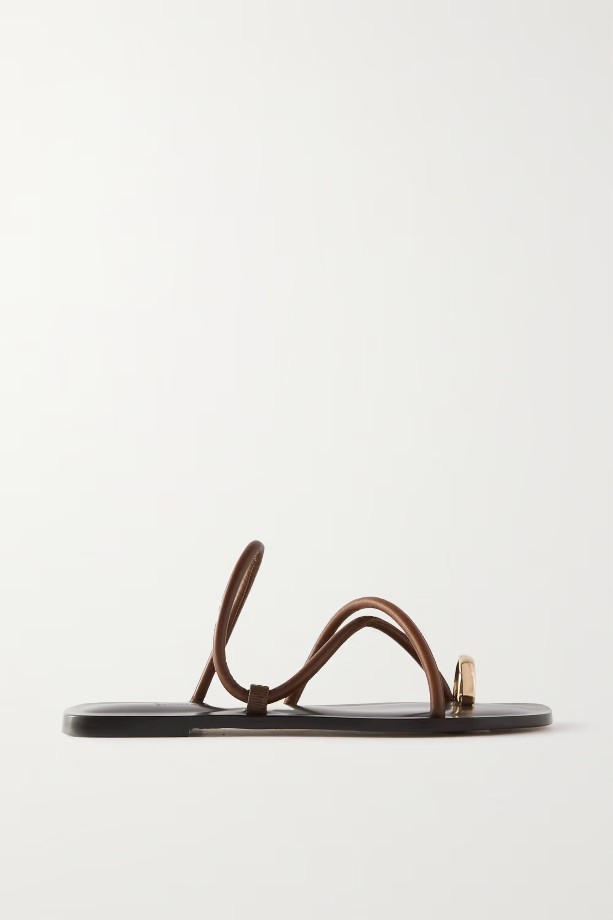 Laurie leather and gold-tone sandals | NET-A-PORTER (US)