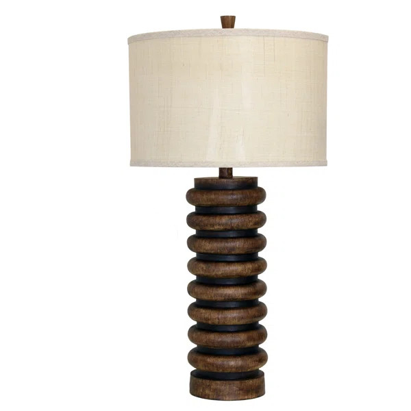 Rachel 35" Dark Teak Table Lamp | Wayfair North America