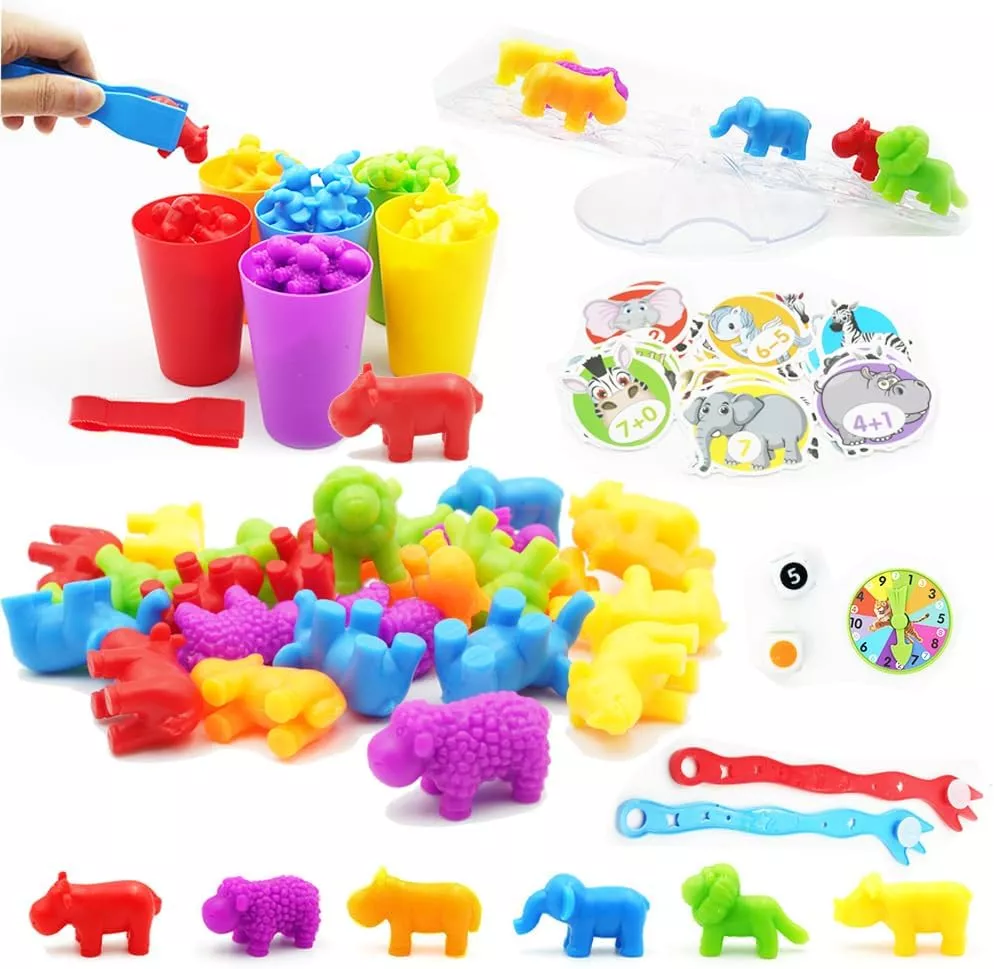 Bmag Counting Bears with Matching Sorting Cups, Preschool Learning