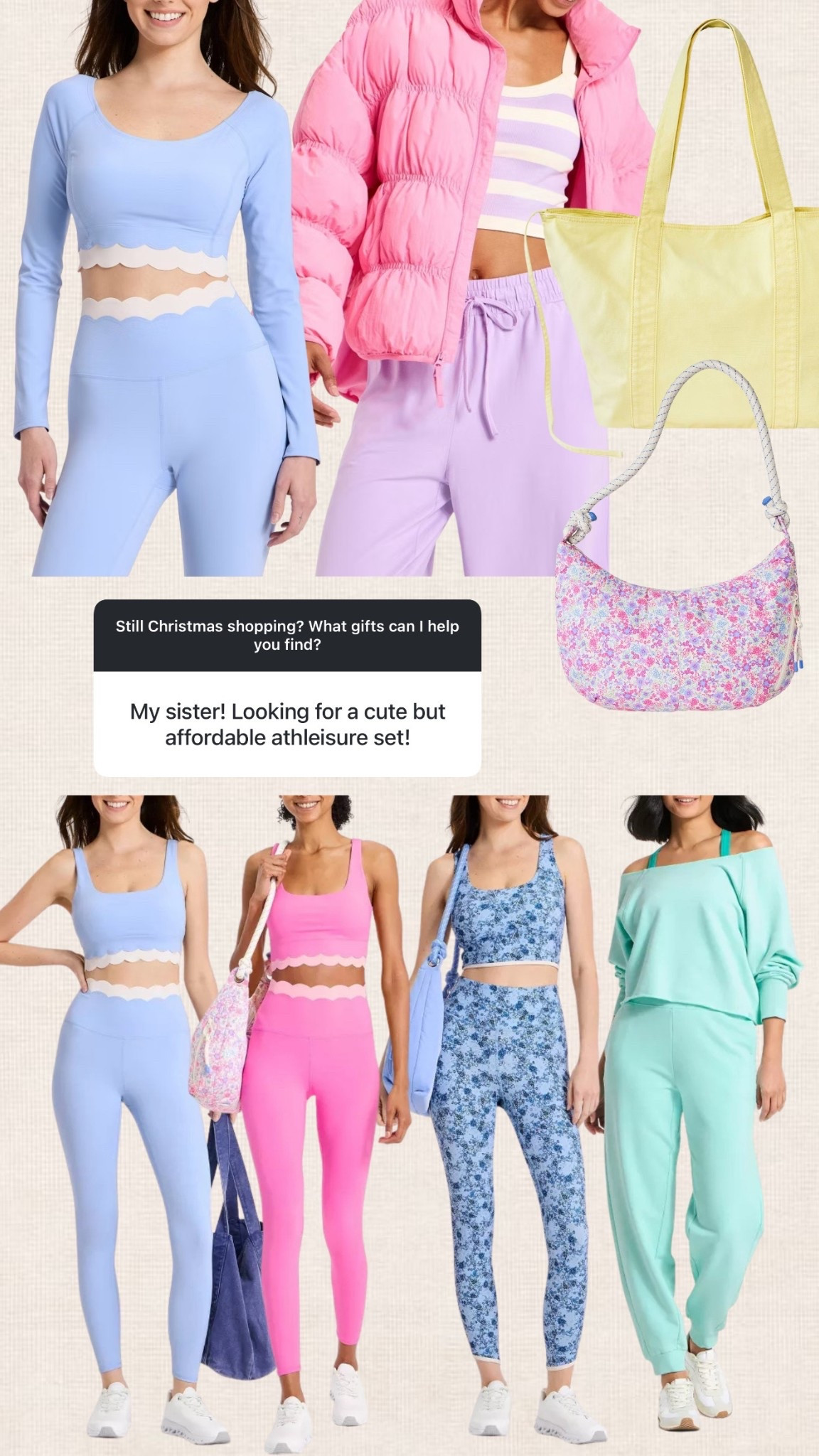 Cute and affordable athleisure sets, all $30 or less!! 💕

#targetfinds #athleisure #holidaygiftideas 

#LTKFindsUnder50 #LTKGiftGuide #LTKHoliday