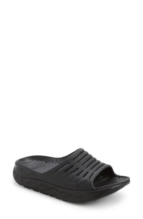 HOKA Ora Recovery Slide Sandal in Black at Nordstrom, Size 7 Women's | Nordstrom
