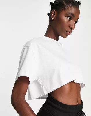 ASOS DESIGN super crop t-shirt in white | ASOS (Global)