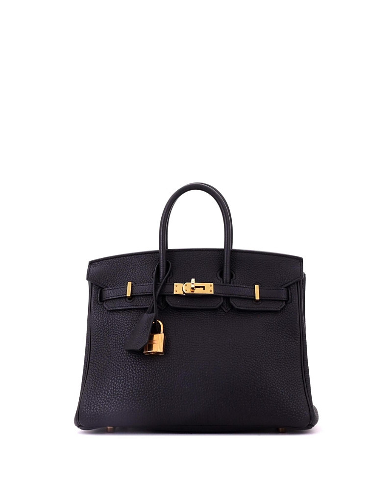 Pre-Owned HERMES Birkin 25 Handbag Black Togo with Rose Gold Hardware | Bloomingdale's (US)