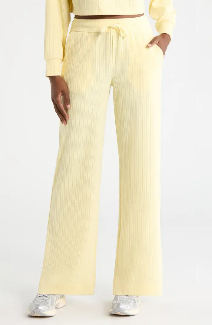 Breathe Easy Ribbed Drawstring Waist Pants | Nordstrom