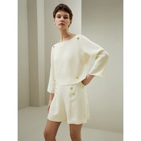 LILYSILK Ladies Silk Blouses Natural White Natural Silk Stylish Bracelet Sleeve Blouse 0 | LilySilk