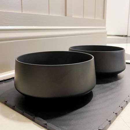 Modern dog bowls and rubber dog mat. Buy one get one 50% off! 

#LTKfindsunder50 #LTKsalealert #LTKhome