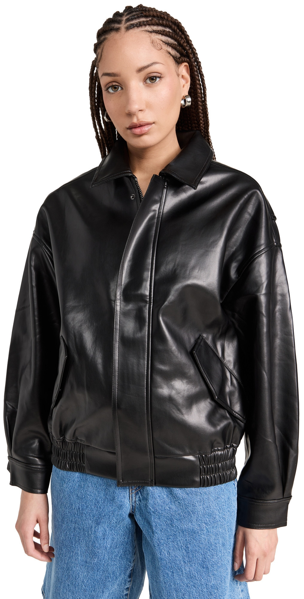 Lioness Kenny Bomber Jacket Jet Black XXS | Shopbop