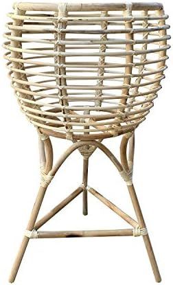 Rattan Plant Stand - XL Large Natural Indoor Planter - 36'' Tall Boho Plant Stand Basket - Plant ... | Amazon (US)