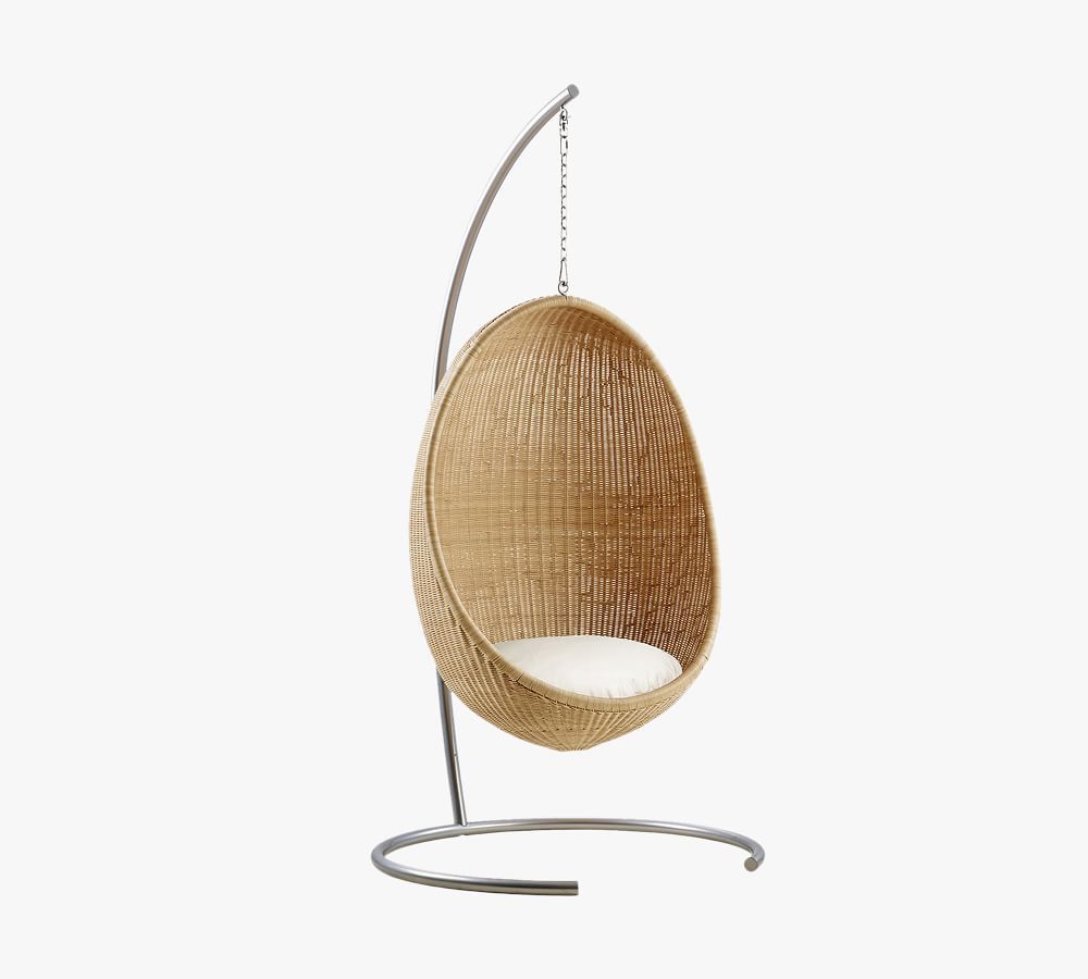 Nanna Ditzel Alu-Rattan Hanging Egg Chair | Pottery Barn (US)