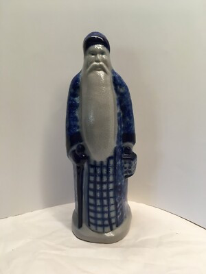 Signed Eldreth Pottery Salt Glazed Santa 1992 with Lantern 10-3/4”  | eBay | eBay US