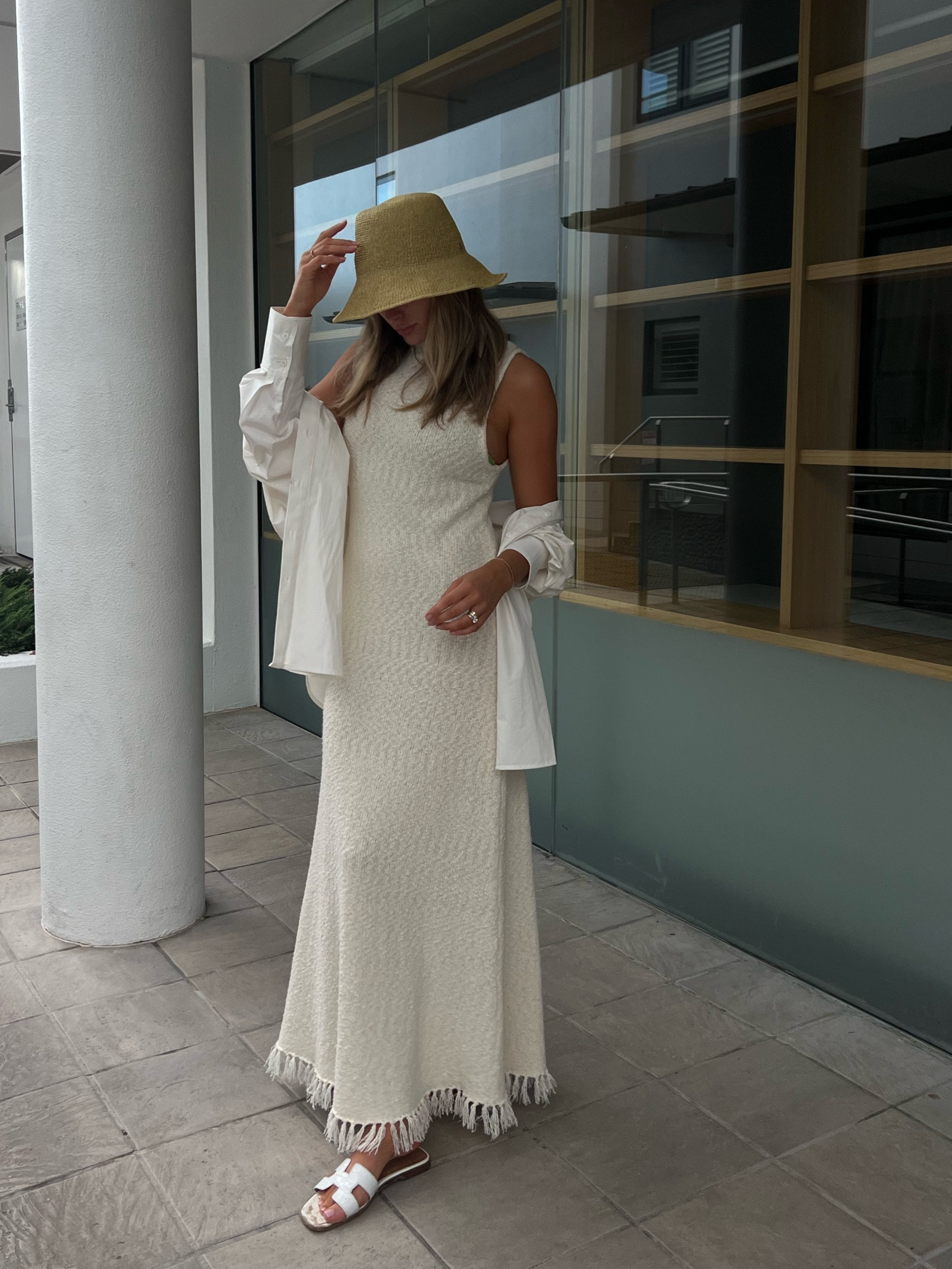 DAKOTA NATURAL HIGH NECK MAXI DRESS