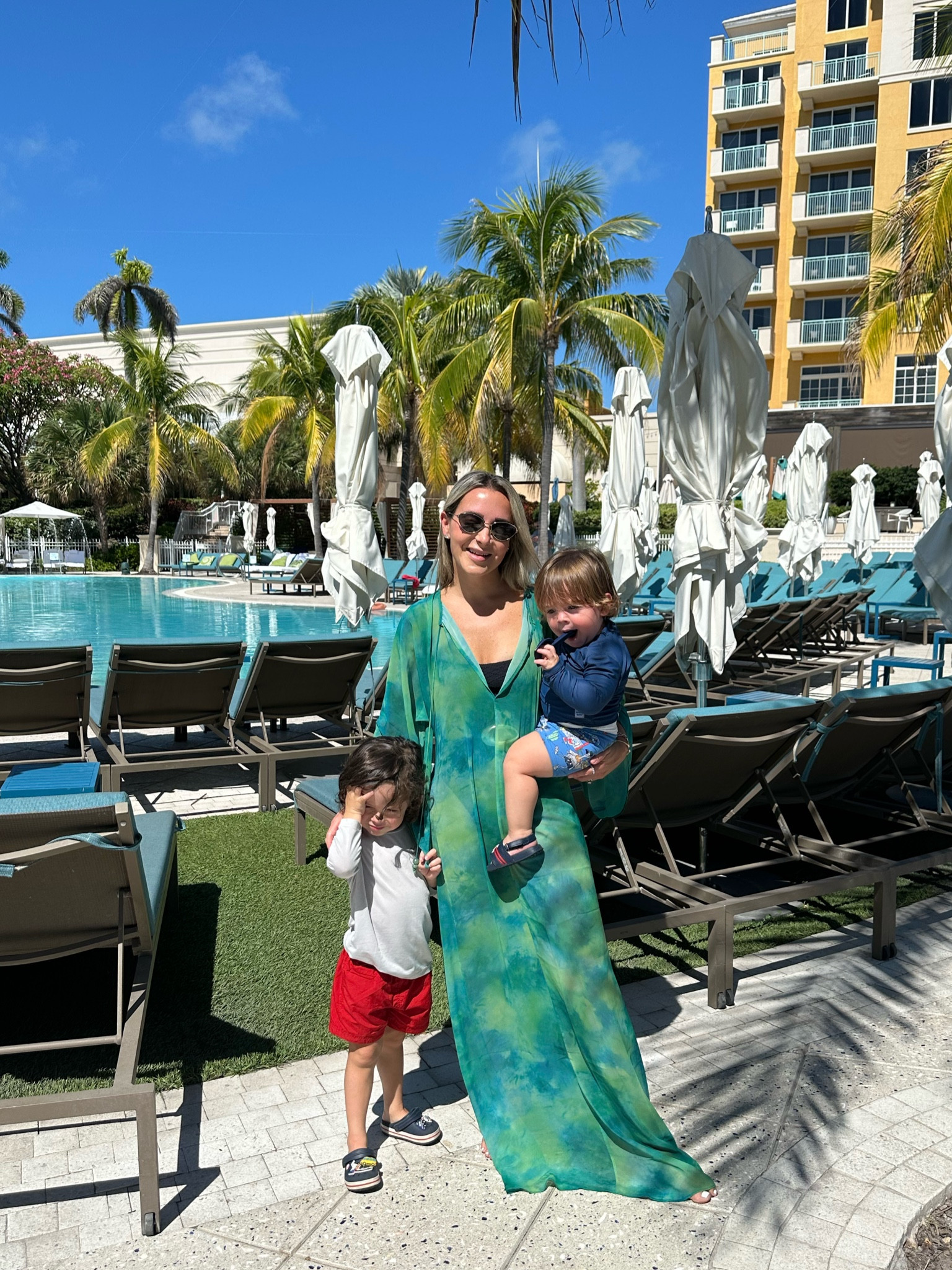 The prettiest Swim Cover Up! Love this kaftan swim cover up. I paired it with a black one piece swimsuit underneath. The black one piece swimsuit comes with a removable and adjustable belt.

Mom friendly swimsuit, mom friendly one piece swimsuit, mom friendly black swimsuit, mom beach outfit, European summer outfit, vacation outfit 

#LTKFamily #LTKSwim #LTKTravel