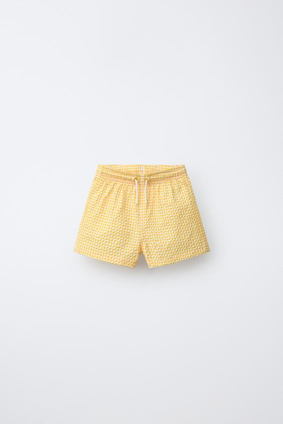 2-6 YEARS/ GINGHAM SWIM SHORTS | Zara US