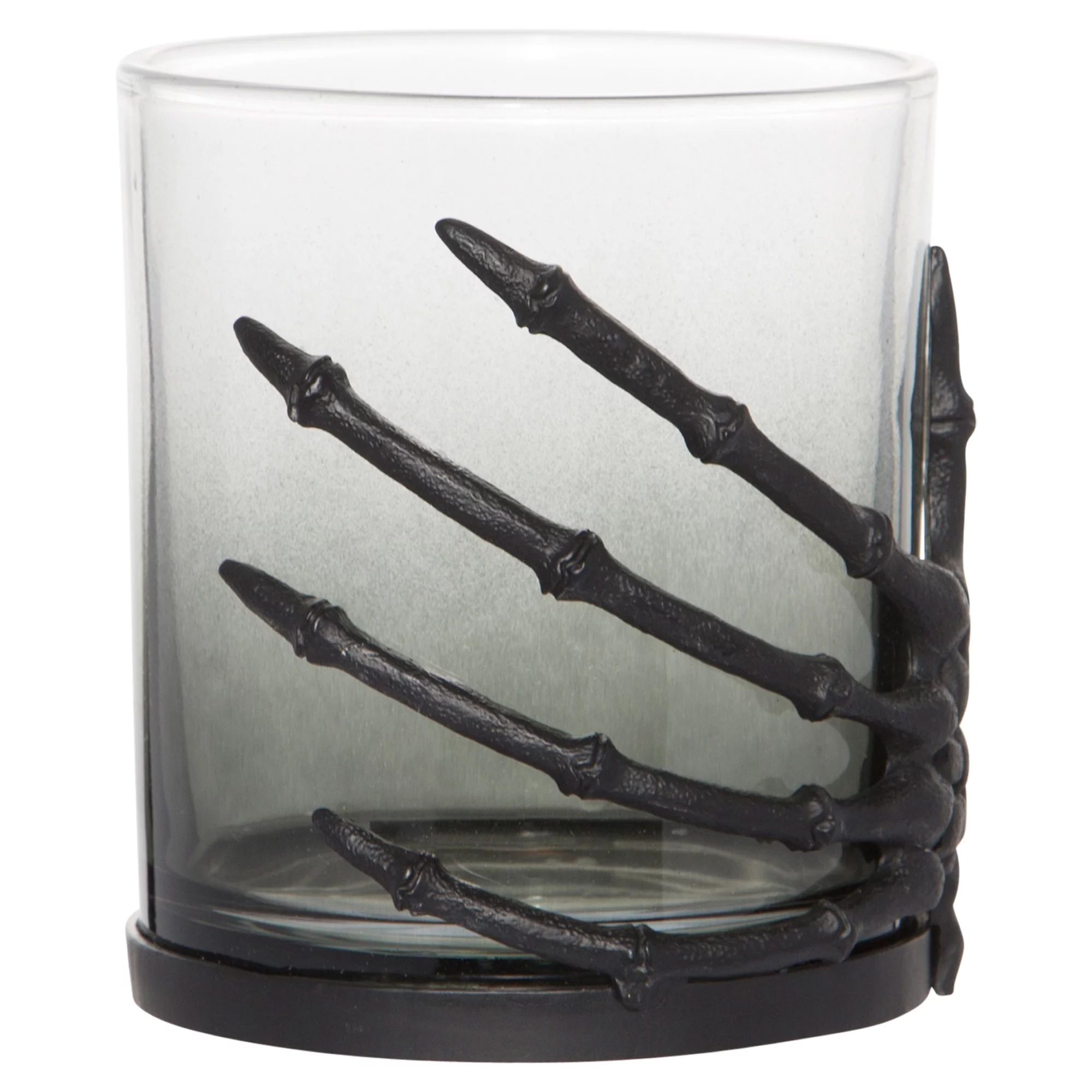 Way to Celebrate Skeleton Whiskey Glassware, 10 fl oz. Smoked Ombre Glass Black Hand - Walmart.co... | Walmart (US)