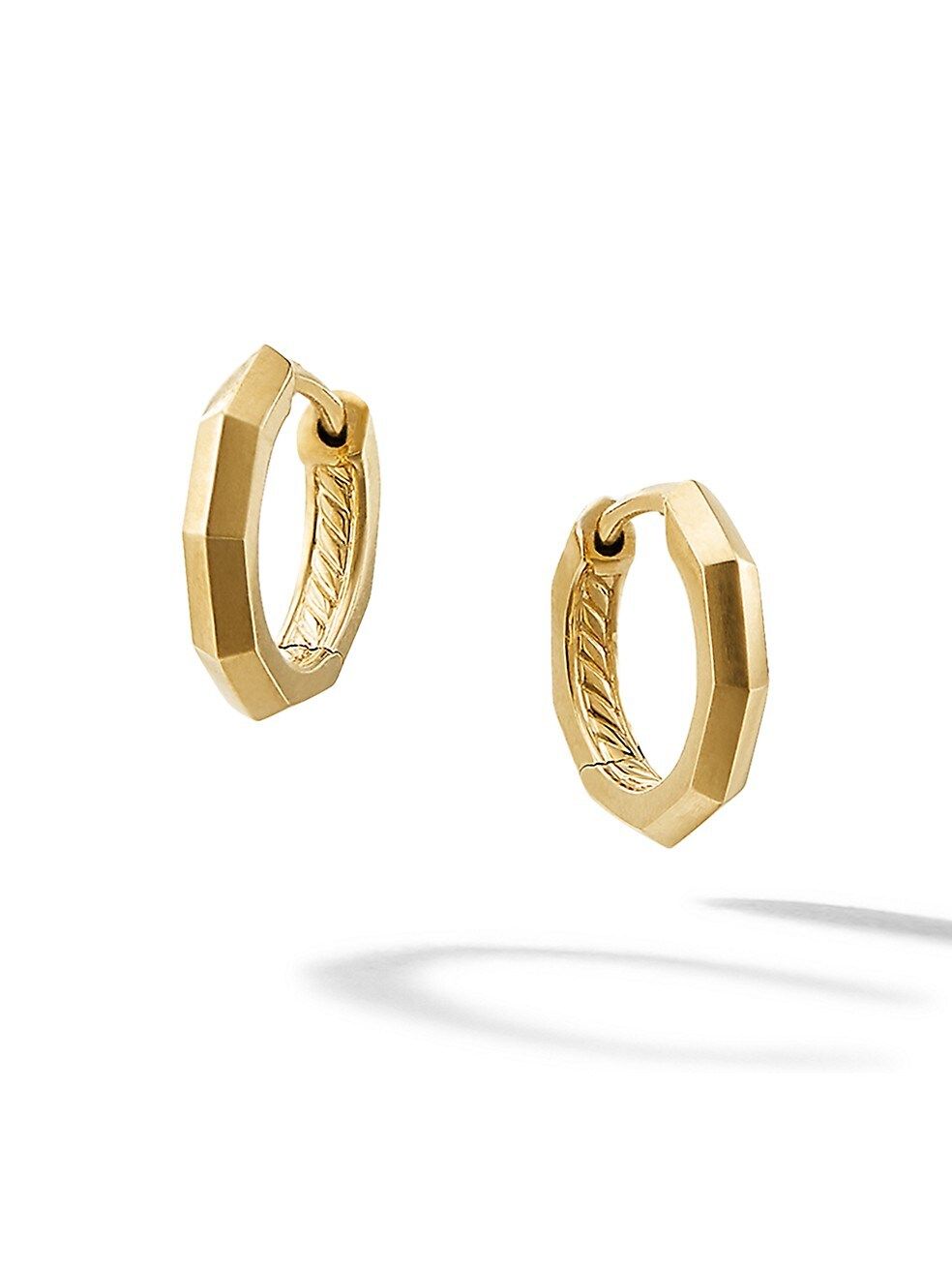 Stax Faceted Huggie Hoop Earrings In 18K Gold | Saks Fifth Avenue