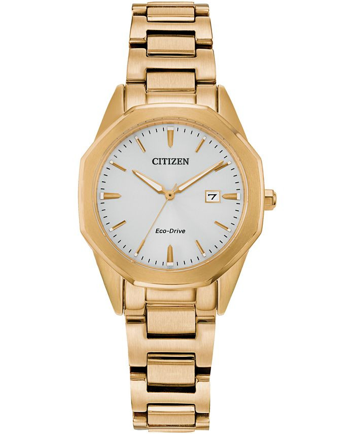 Eco-Drive Women's Corso Gold-Tone Stainless Steel Bracelet Watch 28mm | Macys (US)