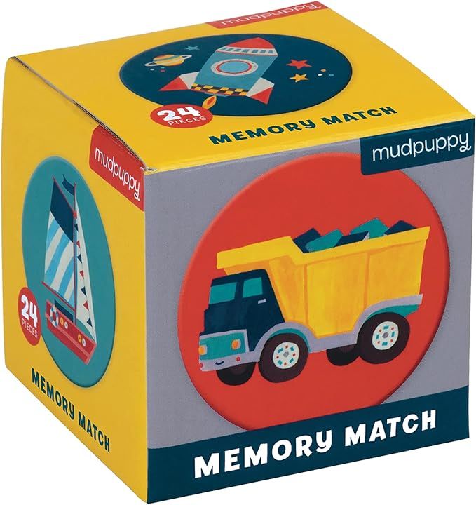 Mudpuppy Transportation Mini Memory Game (24 Piece) | Amazon (US)
