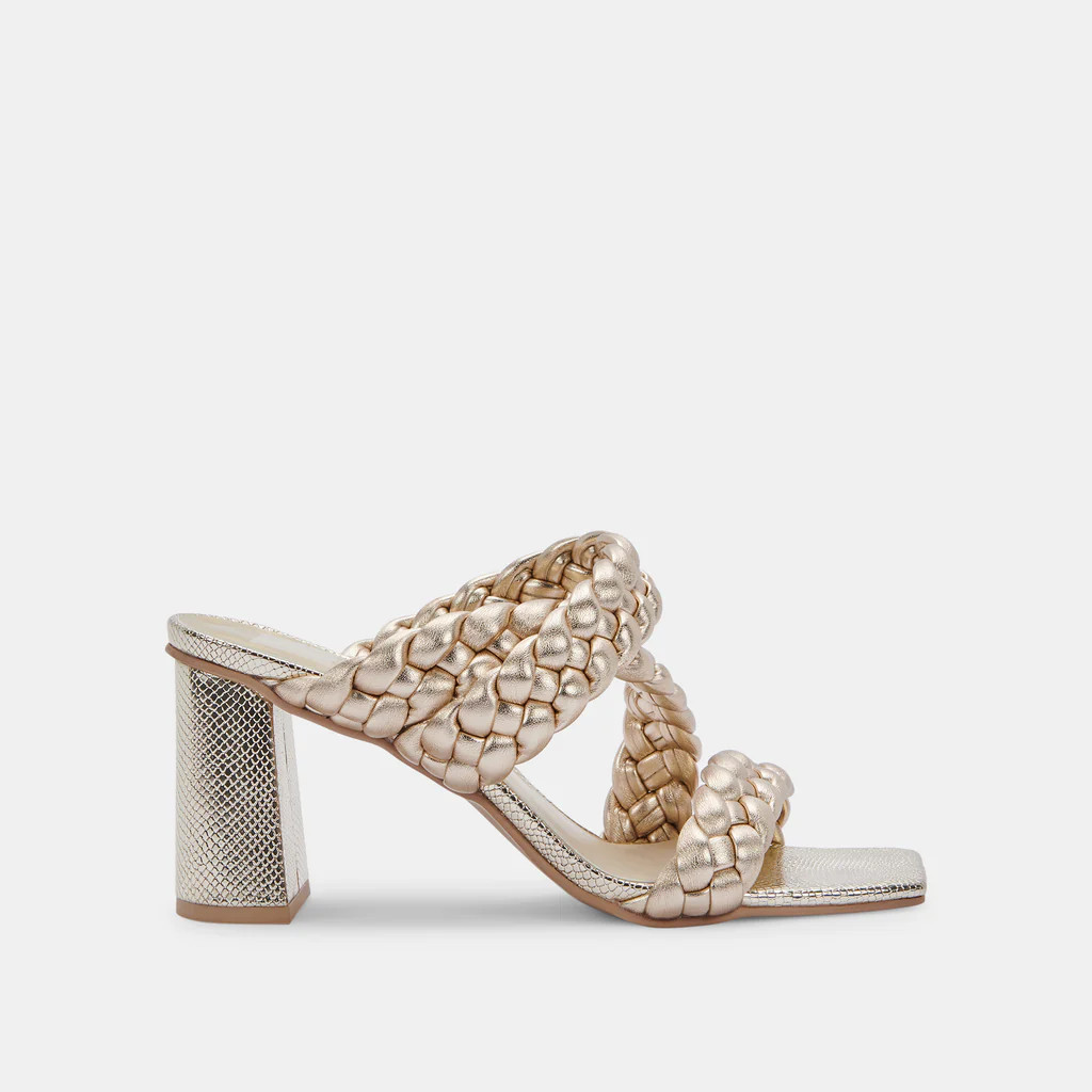 PARTHA HEELS LIGHT GOLD STELLA | DolceVita.com