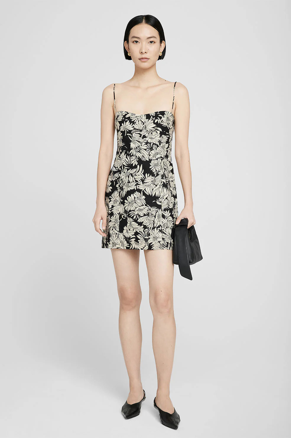 Keiran Dress - Black Floral Print | Anine Bing