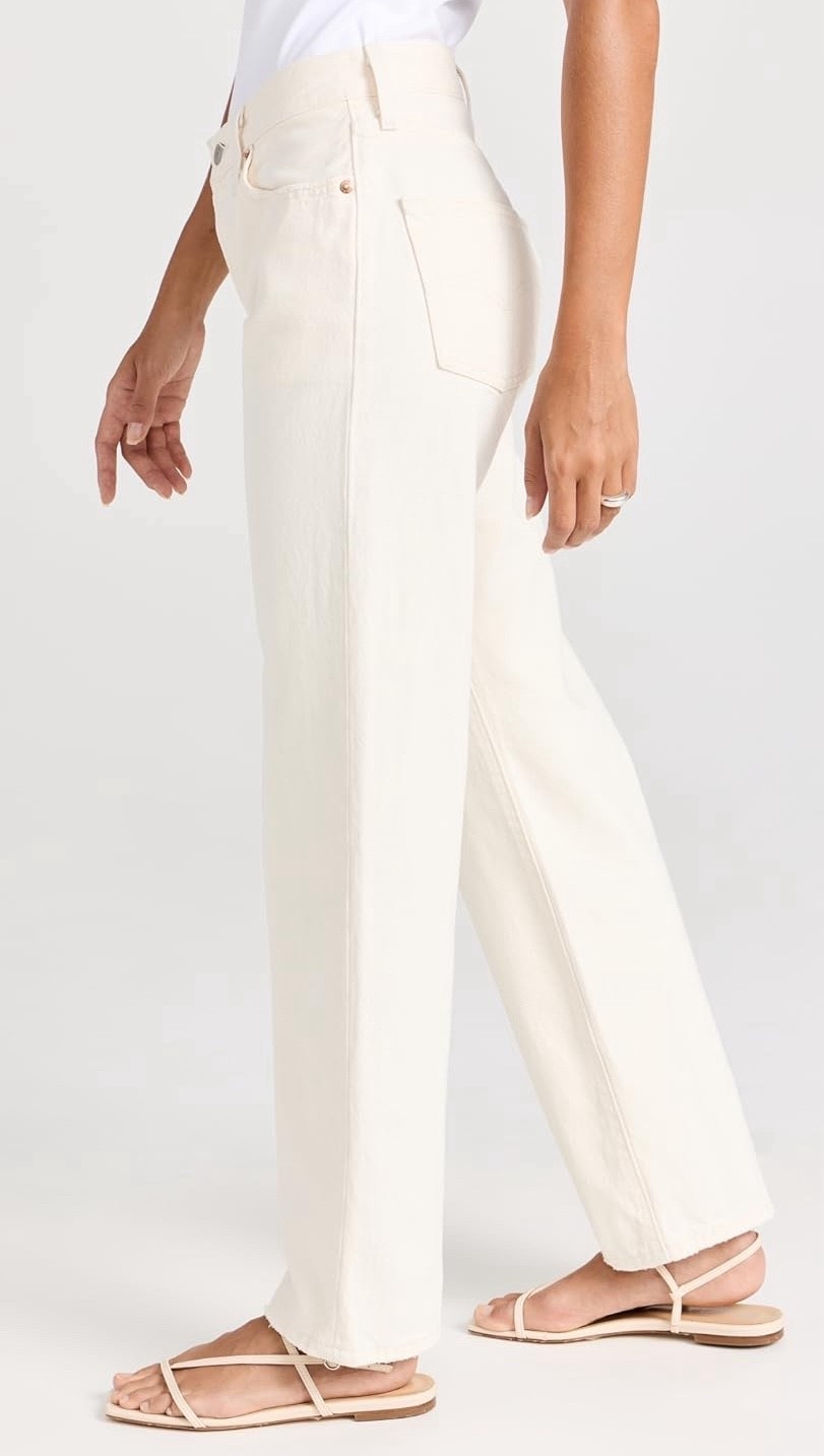 White denim 
Levi’s 
White jeans 
Everyday style 

#LTKootd #LTKdayinmylife #LTKmomlife