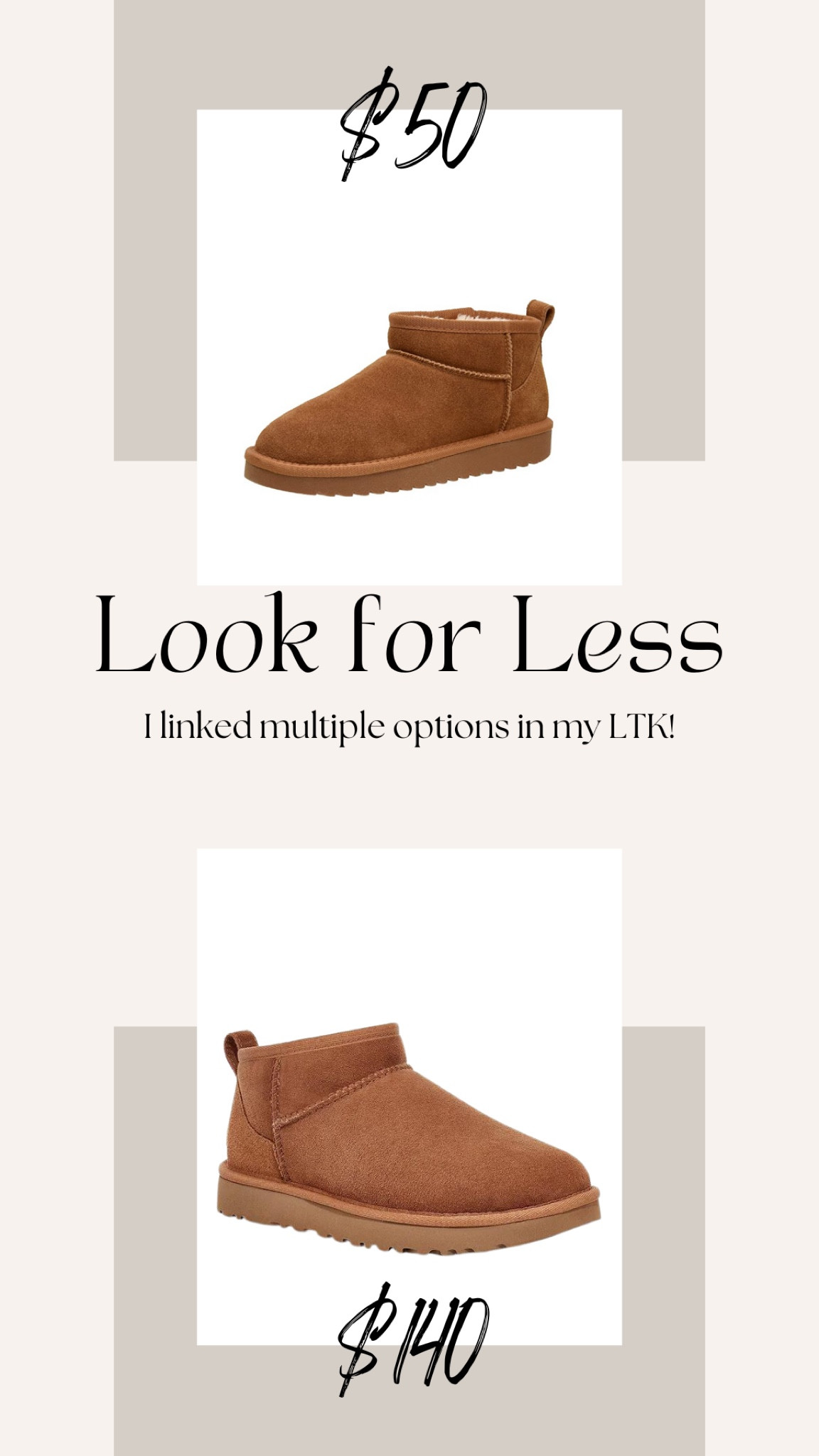 Ugh Ultra Mini Dupes, Affordable Uggs, Ankle Ugg Boots, Shearling Boots, Winter Booties

#LTKunder50 #LTKshoecrush