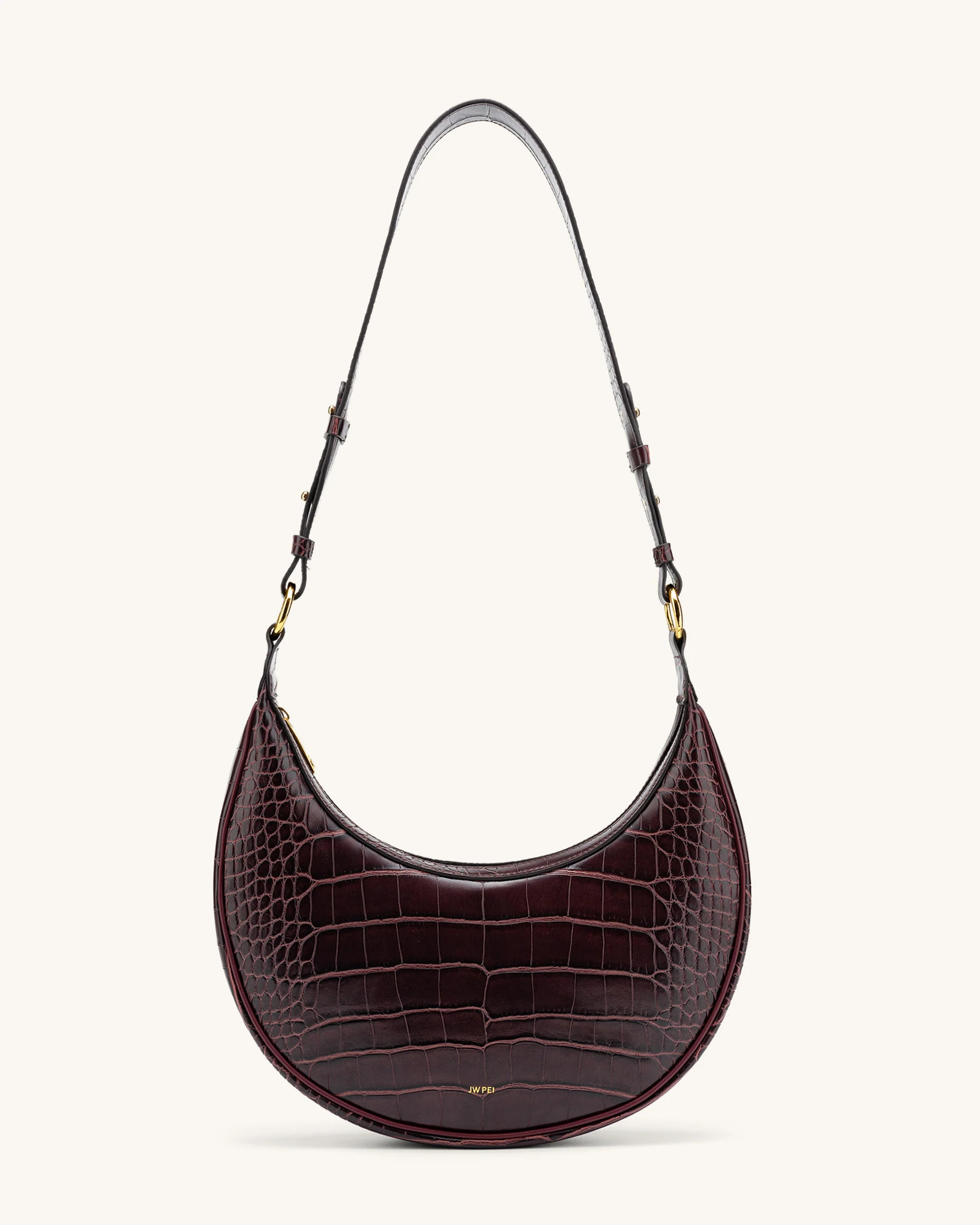 Carly Saddle Bag - Brown Croc | JW PEI US