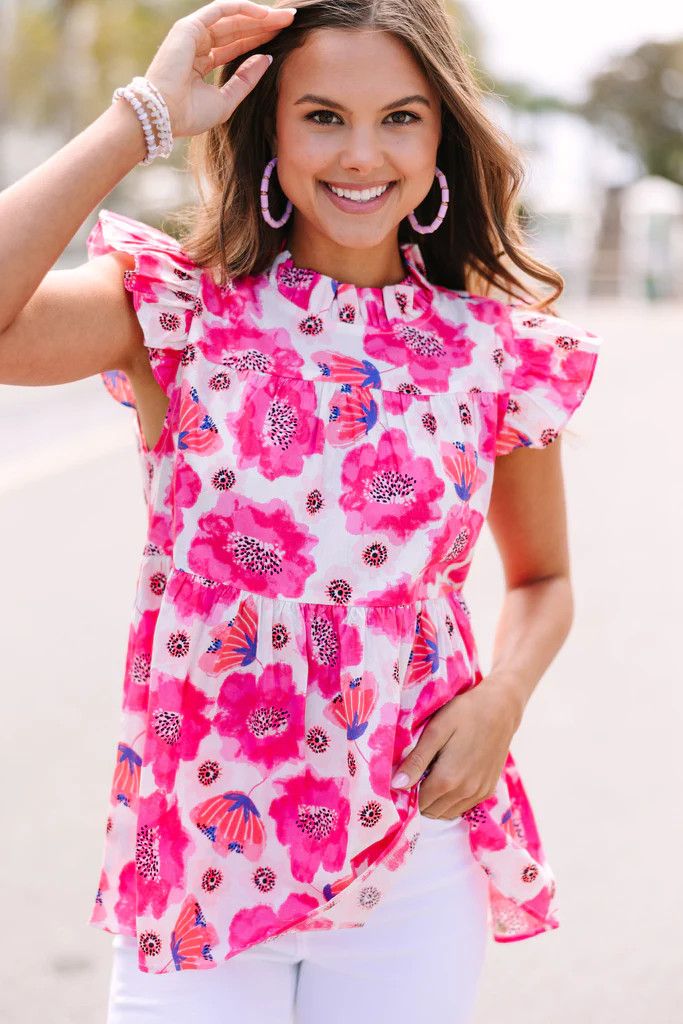 Good Opportunities Pink Floral Blouse | The Mint Julep Boutique