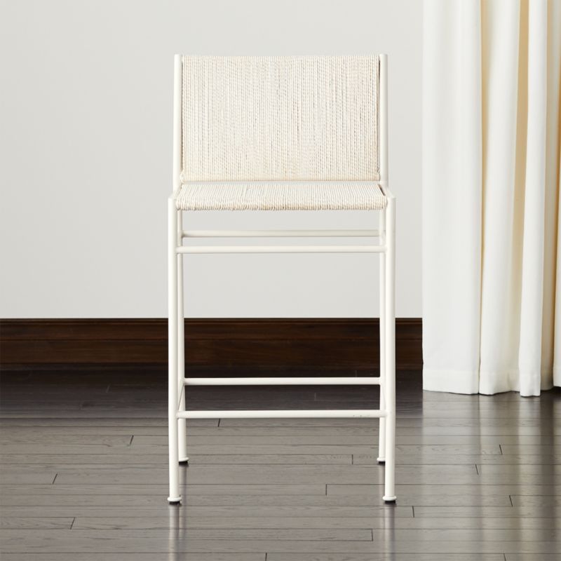 Bounce Ivory Woven Counter Stool + Reviews | CB2 | CB2