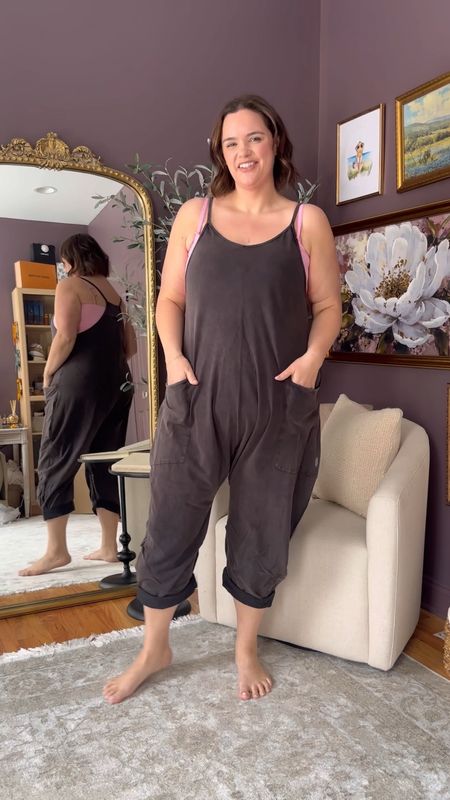 Trying the viral Hot Shot Onsie on my size 18 body and I love it! I got the XL and it has a super generous fit. I can see myself living in this during the summer! So comfy  
