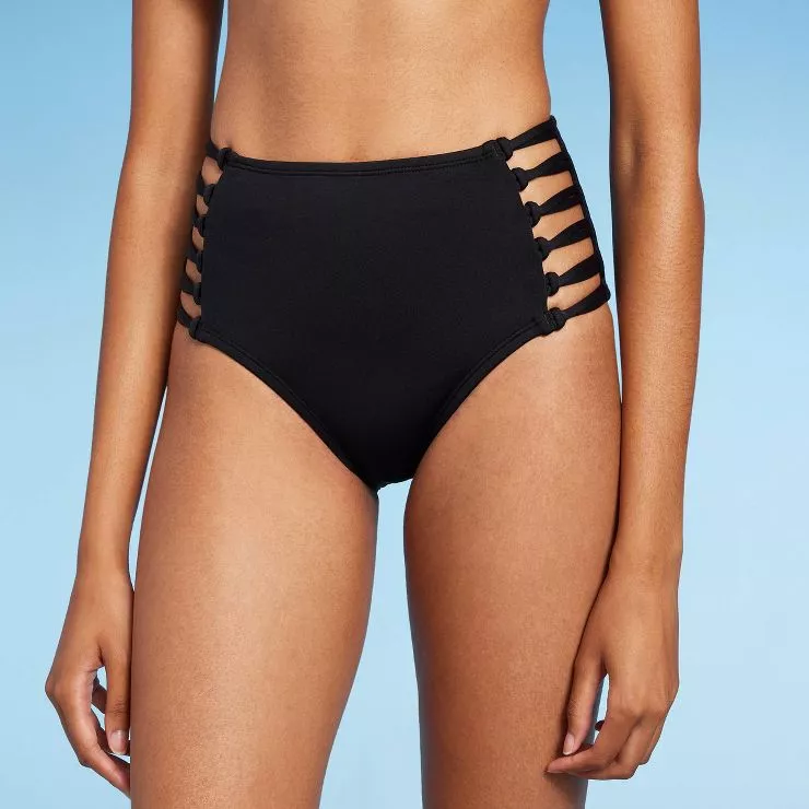 High waisted black bikini cheap bottoms target