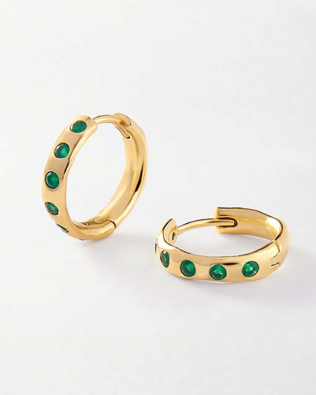 Solstice Green Onyx Earrings - Gold | Edge of Ember Ltd