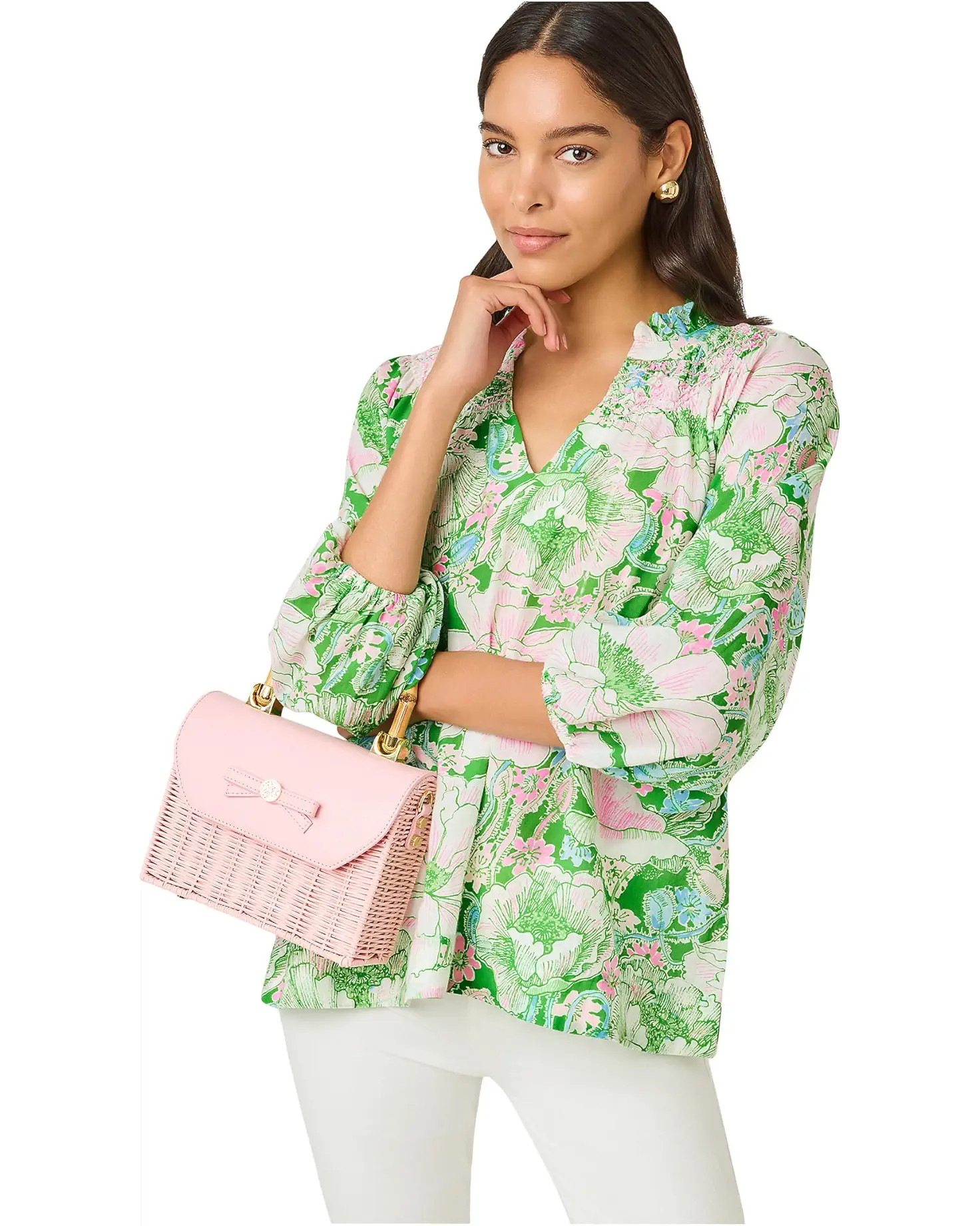 Women's Lilly Pulitzer Lourdes 3/4 Sleeve Cotton | Zappos