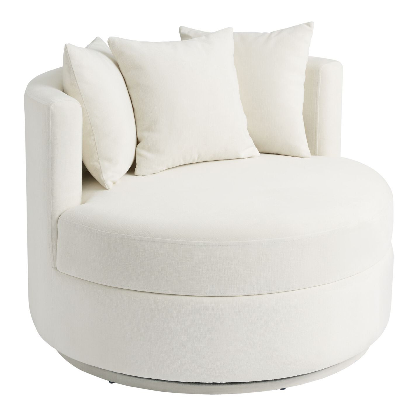 Rico Oversized Upholstered Swivel Chair | World Market