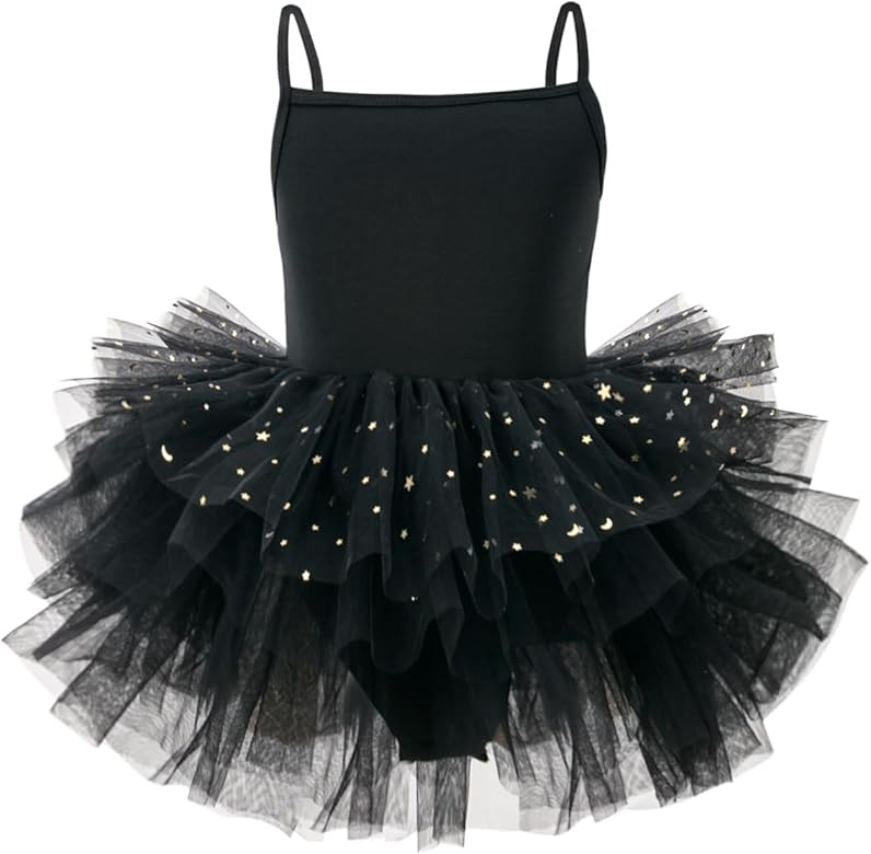 Toddler Girls Tutu Dresses Strap Shiny Tulle Ballet Leotard Ballerina Costume for Dance | Amazon (US)