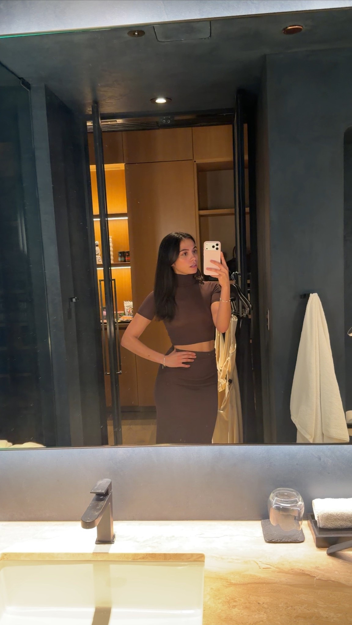 Brown turtle neck and skirt set! 

#LTKdayinmylife #LTKootd #LTKgrwm