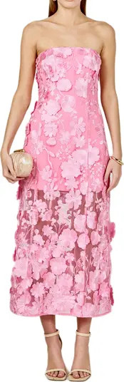 Floral Embroidery Strapless Dress | Nordstrom