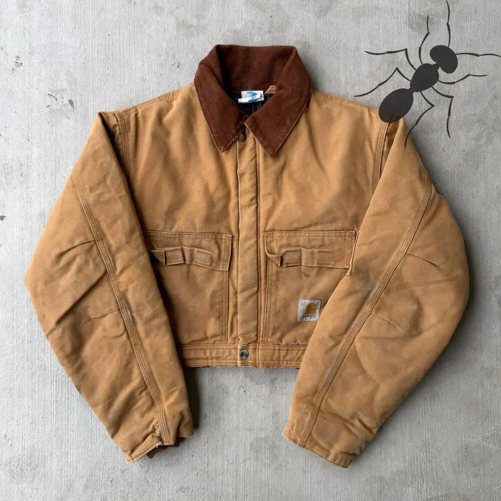 Carhartt brown cropped Detroit style work wear jacket | Poshmark