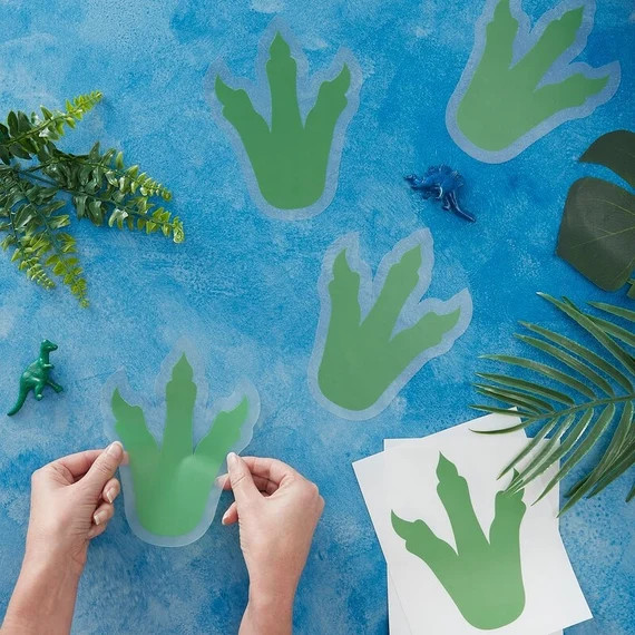 6 Dinosaur Party Footprint Stickers Birthday Party | Etsy | Etsy (US)