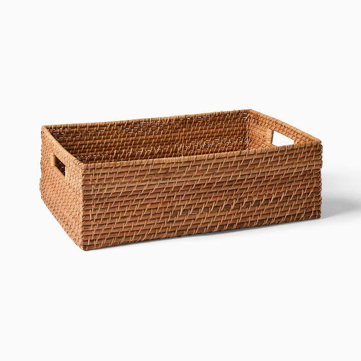 Modern Weave Rattan Baskets | West Elm (US)